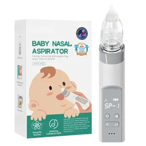 Nasal Aspirator for Baby, Electric Baby Nose Sucker with Larger Suction Chamber and More Powerful Suction, Automatic Nose Cleaner with Music and Light Soothing Function