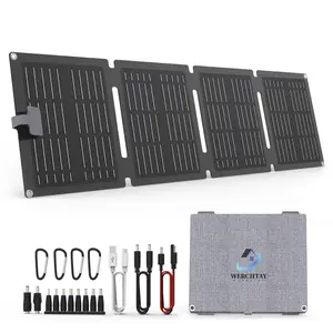 20W Solar Panel with Fast Charging USB-A, PD 30W USB-C and DC Ports, IP68 Waterproof, Portable Folding Solar Charger Compatible with iPhone, iPad, Samsung, LG, Power Banks, Power Station etc, TikTokShopBlackFriday