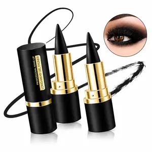 2PCS Black Gel Eyeliner Pencil Set Quick Dry Smudge-Proof Easy to Apply – Perfect for Daily Makeup or Gift  TheEffect Varies According To Skin Tone