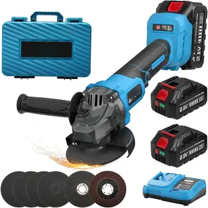 Cordless Angle  with 2X 4.0Ah , 4-1/2 Inch 21V  ,Brushless Grinders 11000 RPM, Adjustable 3-speed for Metal , Grinding, Polishing, Rust Removal