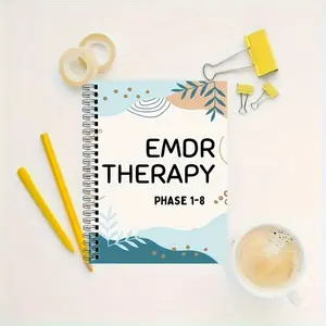 Emdr Script Stage 1-8 Workbook, 50 Pages Eye Movement Therapy Worksheets, Trauma Resilience and Reprocessing, Adult Mental Health Resources