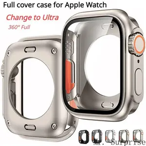 360 Full Wrap PC Hard Case with Screen Protector, Waterproof Ultra Style Bumper Cover Compatible with Apple Watch S10 iWatch