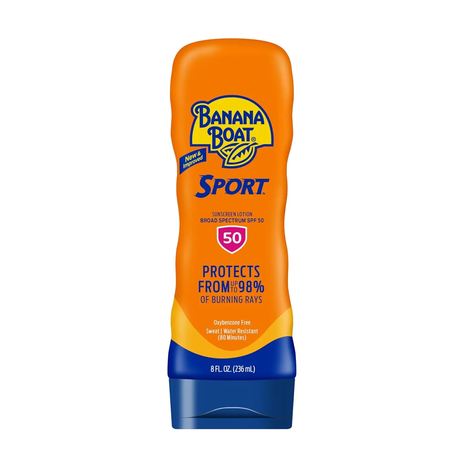Banana Boat Sport Ultra SPF 50 Sunscreen Lotion, 8oz, Oxybenzone-Free, Water-Resistant Sunblock