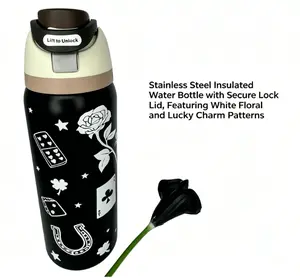 Owala 32oz Minimalist Lucky Print Insulated Bottle Professional Office Tumbler Drinkware Flasks Mug Bottled Portable Printed Classic Insulation