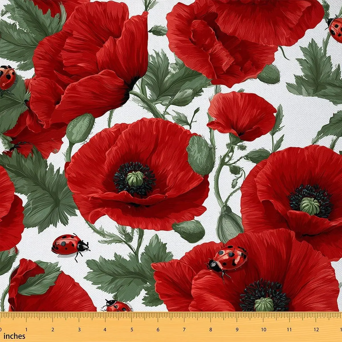 Groovy Flower Fabric Retro Floral Boho Upholstery Fabric Chairs 70S Hippie Groovy Flowers Bohemian Fabric Red Soft Flannel