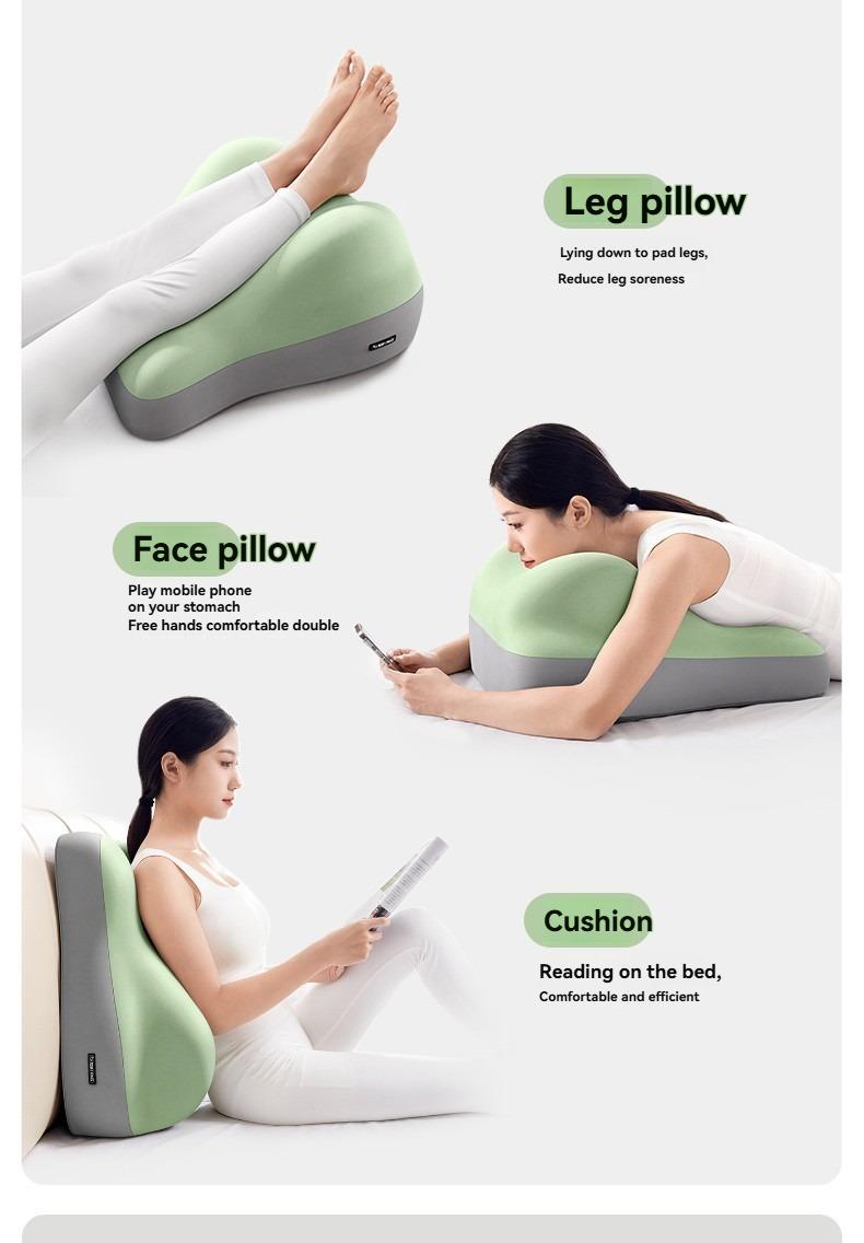 Outdoor camping backrest pillow, memory foam spine pillow, skin-friendly softness + multi-position support, outdoor camping essential, protects the spine