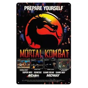 Mortal Kombat Retro Video Game Metal Poster - 20x30cm (8x12 inch)