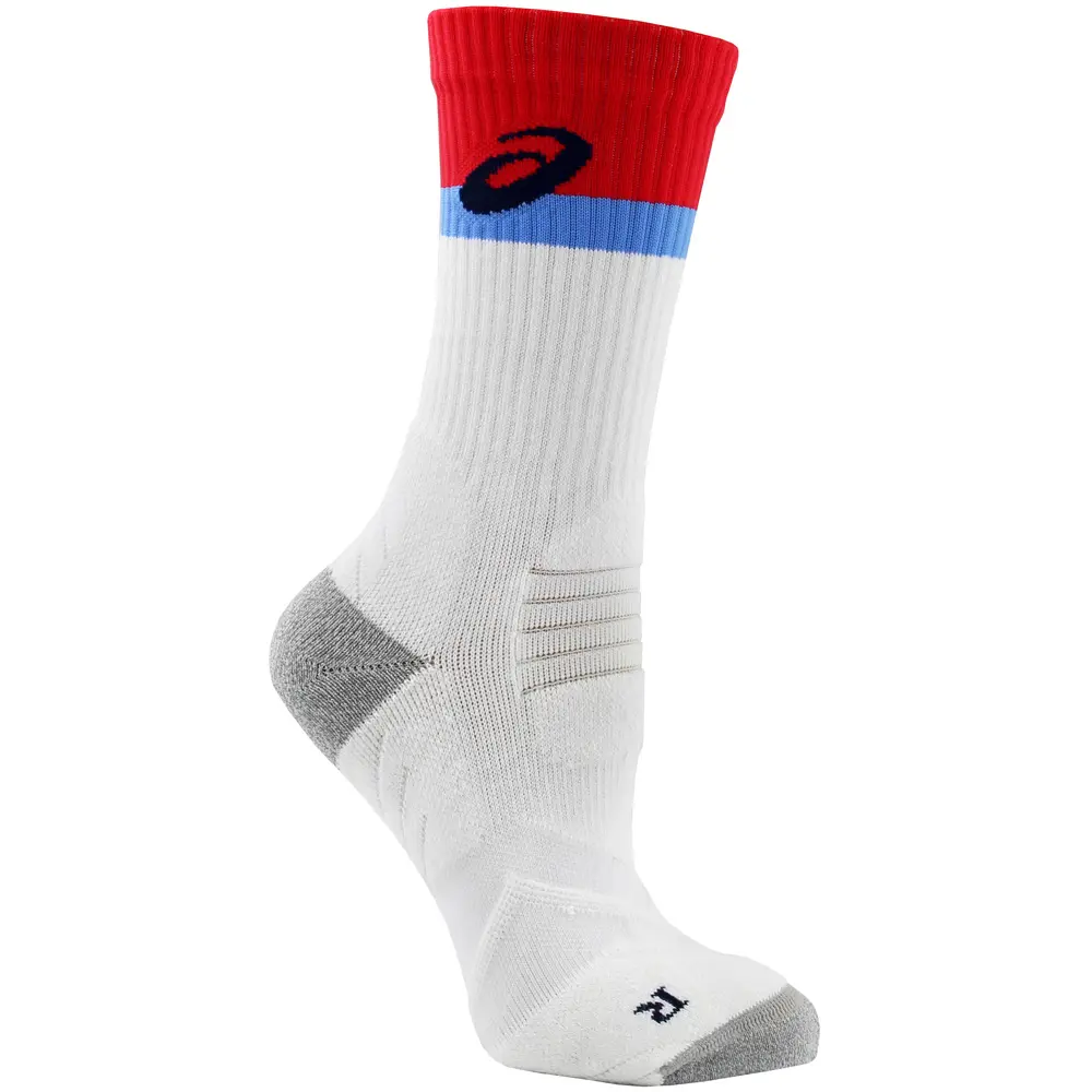 ASICS Womens Athlete Crew Socks Tennis Athletic Athletic - White