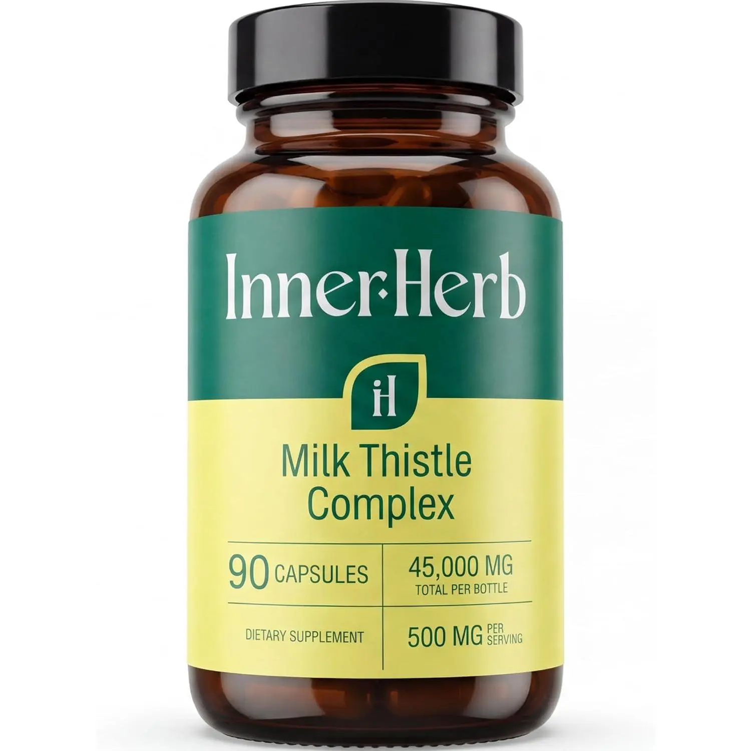 Milk Thistle Complex with Choline, Artichoke Extract, Dandelion Extract 450mg - Adult Daily Supplement (90 Capsules, 90 Servings)