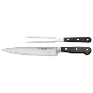 Wusthof 2-Piece Classic Hollow-Edge Carving Set