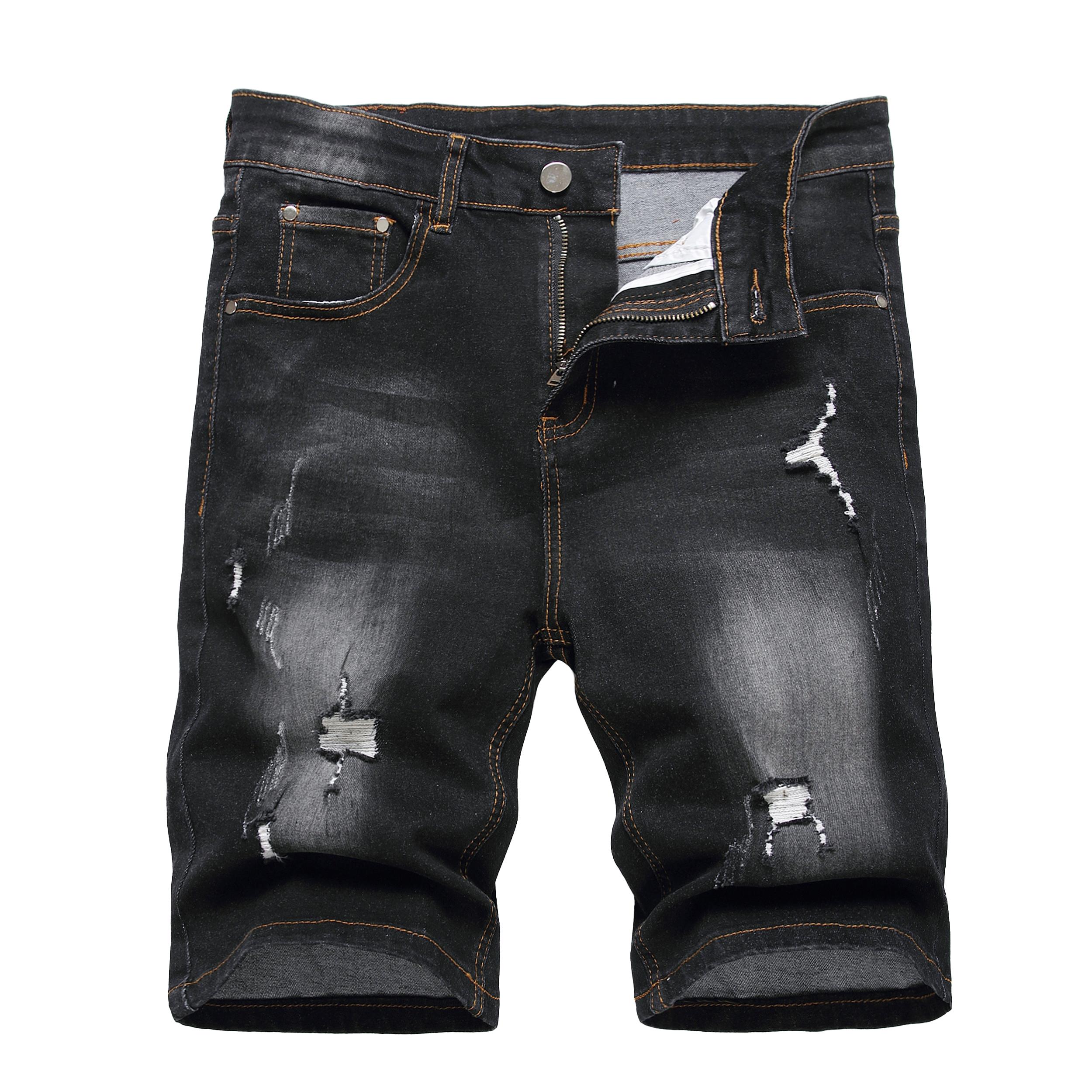 JUNBAOSS Men's Multi Pack Slim Fit Stretch Denim Shorts Ripped Skinny Jean Shorts for Men,Fashion Straight Comfort Flex Waist Short Jean summerwins