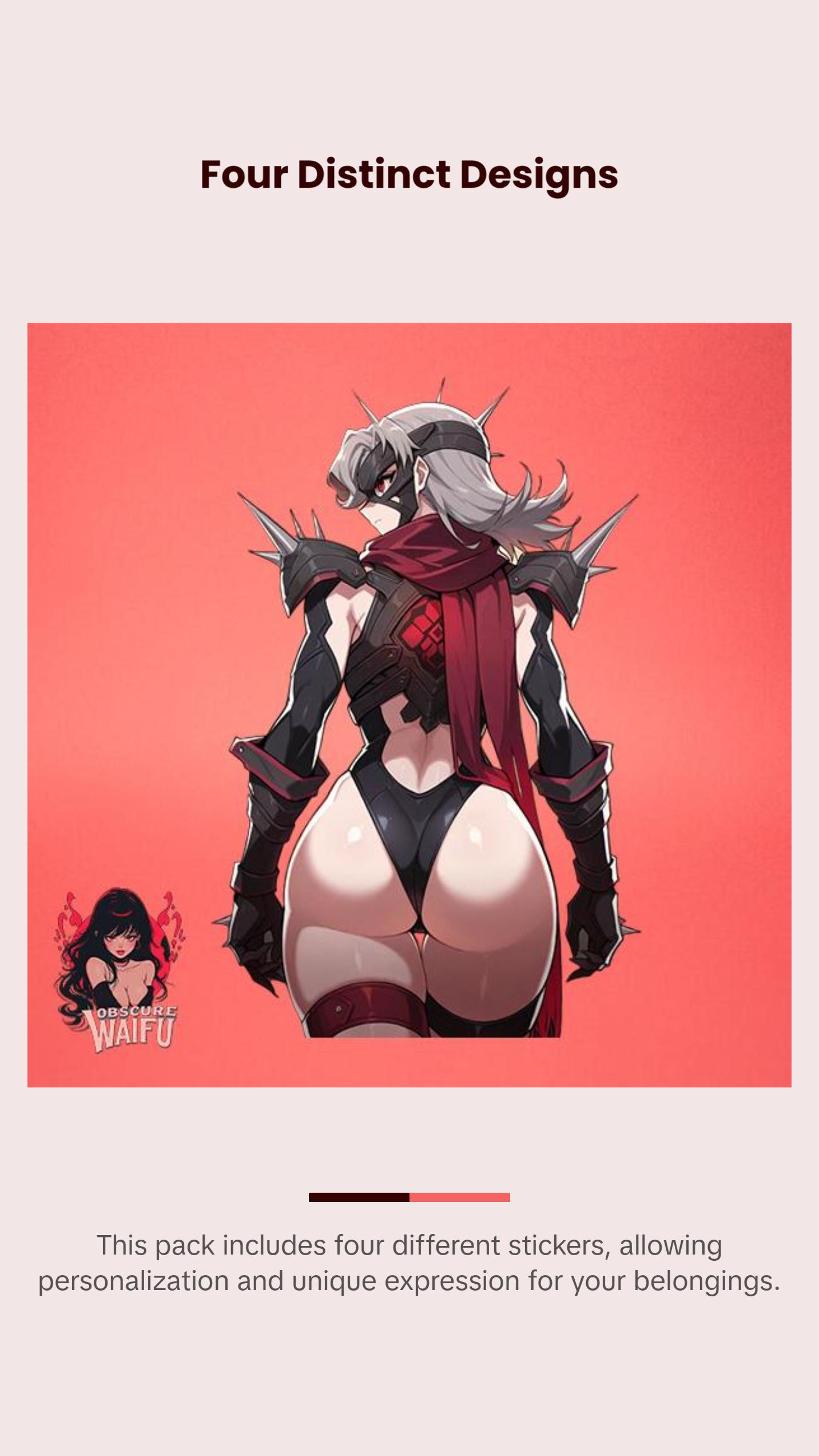 Invisible Woman (MALICE OUTFIT) - Marvelll Rivals Waifu Decal Sticker 4 Pack