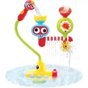 Submarine Spray Station Kids Bath Toy (Ages 2+) Mold-Free, Wall-Mounted, Battery-Operated Shower Head & Spin N Sprinkle Set for Fun Baby Bathtime Play with Magical Water Effects