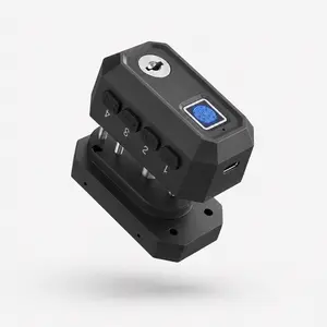 ONNAIS Biometric Trigger Lock, Quick Access Fingerprint Safety Lock with Keypad & Backup Key, Portable Security Lock for Home and Travel