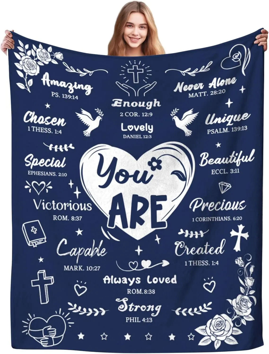 [SummerVibes] JOOCAR Christian Gifts for Women Blanket Get Well Blankets Inspirational Gifts for Her Him Throw Blanket Thank You Gifts for Mom Friend Sister