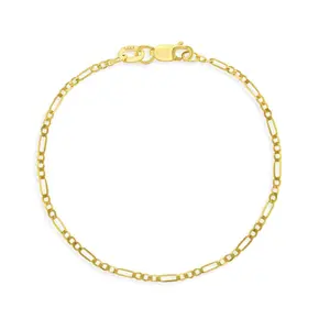 14k Gold Figaro Chain Link Baby / Toddler / Kids Bracelet