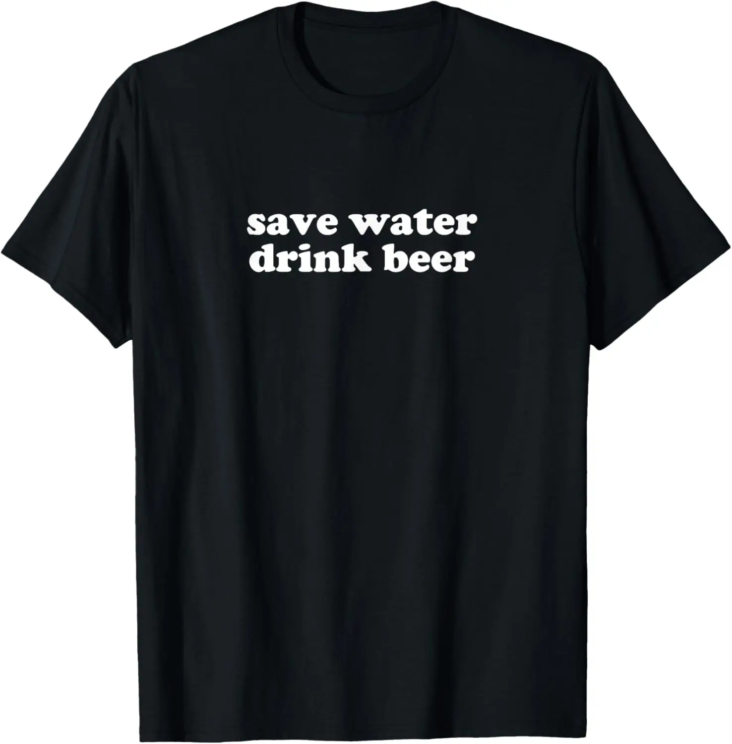 save water drink beer shirt y2k aesthetic T-Shirt Pure Cotton Graphic Tees Menswear Top: Gifts for Men & Women, Natural, Shortsleeve