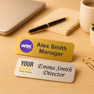 Custom Name & Logo Identification Badge