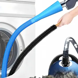 LMMAKE Dryer Vent Cleaner Kit with Flexible Lint Brush & Vacuum Hose Adapter for Efficient Lint Removal Deep Cleaning of Appliance Vents Fits Most Vacuums