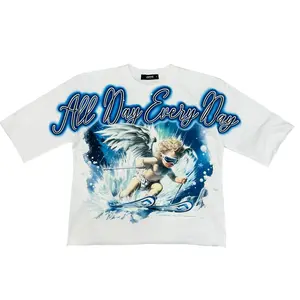 PAPERCUT | ALL DAY EVERY DAY ANGEL GRAPHIC CROPPED TEE - WHITE