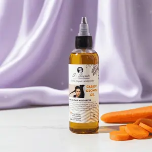 Carrot Hair Growth Oil - 2oz Scalp Stimulator with Herbs, Biotin & Essential Oils for All Hair Types Organic Ingredients Nourishing