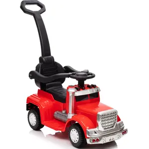 Toddler Push & Ride Car 3-in-1, Interactive Musical Ride-On Toy with Steering Handle for Ages 1-3