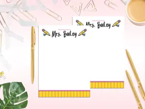Personalized “From the Desk Of” Teacher Notepad