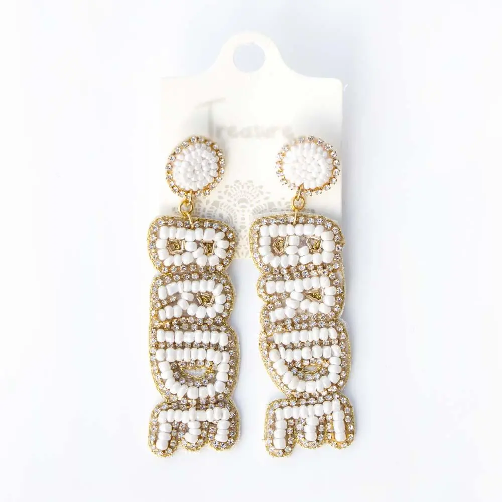 Beaded Bride Earrings