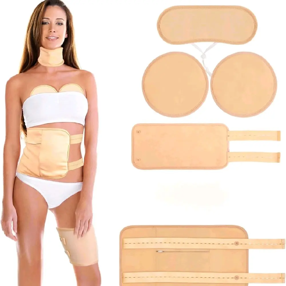 5 Pcs Castor Oil Pack Wrap Neck Chest Stomach Legs  Reusable NEW by Tidy Amario Body Care