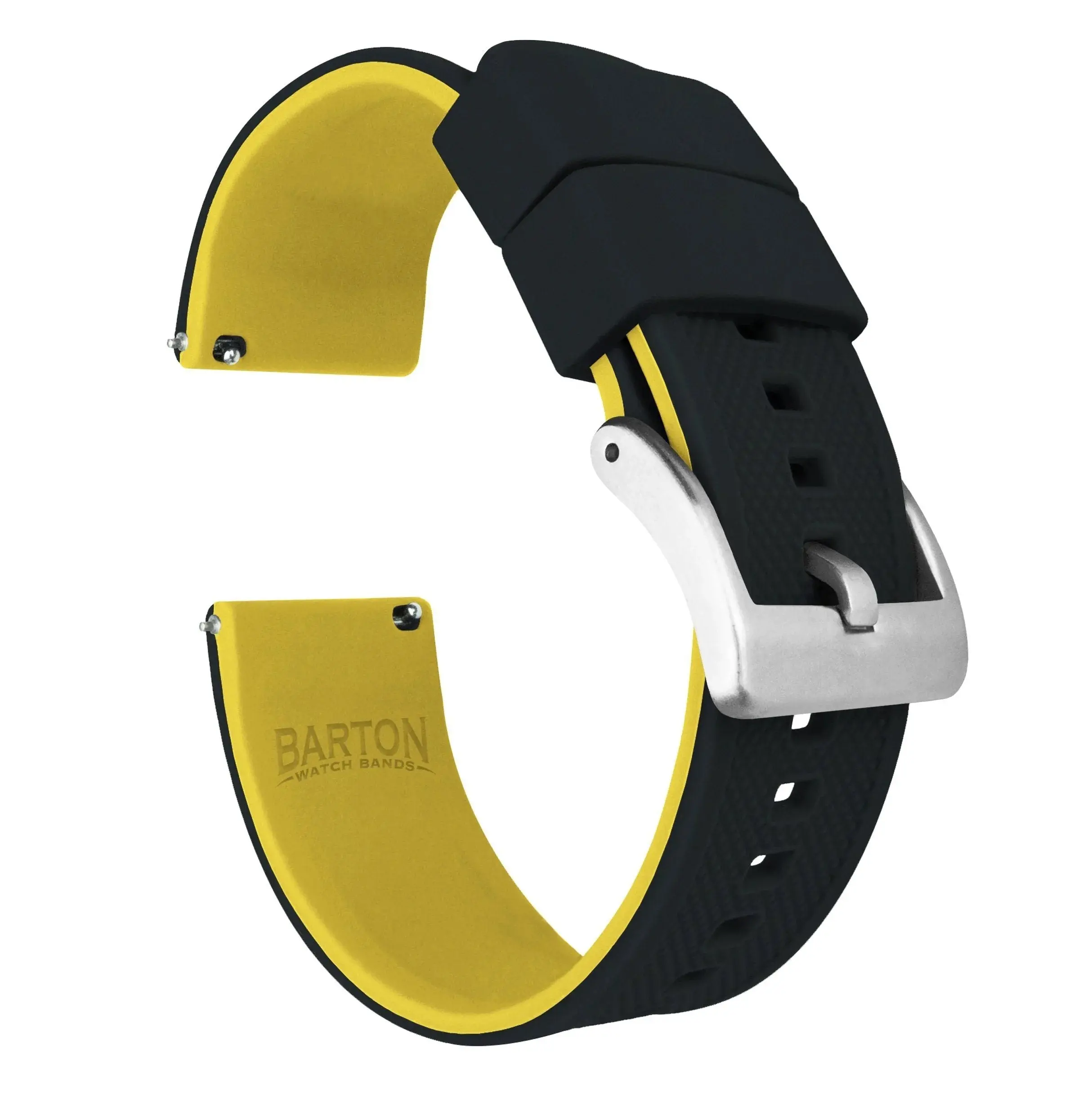 Amazfit GTR 4 & GTR 3 Pro Elite Silicone Black Top Yellow Bottom Watch Band