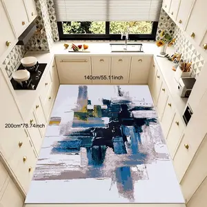 Abstract Art Pattern Kitchen Mat, 1 Count Modern Kitchen Rug, Non-slip Kitchen Floor Mat, Decorative Carpet for Home Kitchen Living Room, Geometric Pattern Rug, Kitchen Area Rug, Abstract Area Rugs