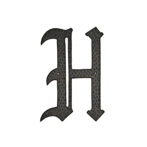 212 MAIN HAM-24-H 24 In. Aluminium Hand Monogram Sign, Hand-Cast Decorative Home Accent Metal Product with Mounting Kit for Home Improvement Doors