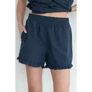 Dolly Gingham Ruffle Hem Shorts