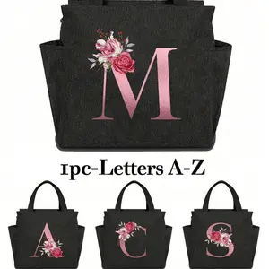 Reusable Insulated Lunch Bag with Adjustable Straps, Dual-Layer Design, Ice Pack Included, Ideal for Office, School, Picnic