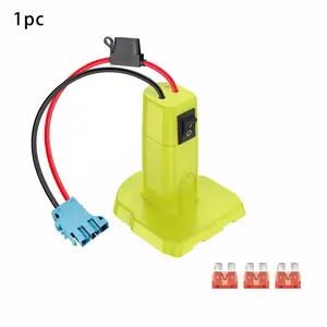 Battery Adapter Converter for Power Wheels, Compatible with Ryobi 18V ONE+ Batteries, Built-in On/Off Switch, Fuse Protection and Wire Connectors