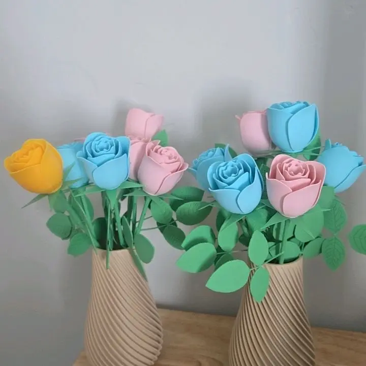 3D-printed Artificial Flowers, Lifelike Home Decor Accents for Table Centerpieces