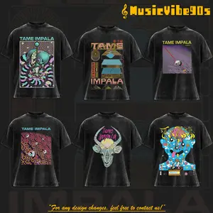 Retro Vintage Tame Impala Rock Band Washed T-shirt 2026 Deadbeat Tour Album Hip Hop Fans Gift T-shirts, Gift for him, her, Vintage shirt 4PM 5A7