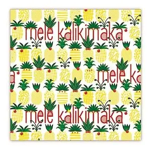 Mele Kalikimaka Pineapple rolled gift wrap