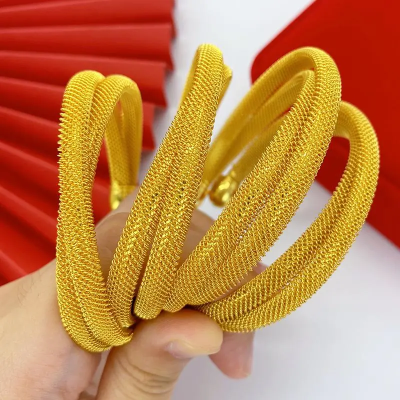ANIID Women's Gold Color Cuff Bangle - African Fashion, Gold Aesthetic, African Style Bracelets & Bangles for Dubai Bride Wedding, Ethiopian Party Gift Jewelry Charm