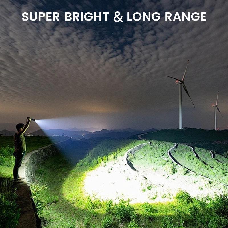 2PACKS High Lumen Rechargeable LED Flashlights Ultra-Bright Flashlights 5 Modes With COB Light Tactical Accessories,Zoom-able Torch Handheld Flashlight，For Outdoor Emergency Signaling Backyard BBQ Adjust Brightness Labor Day spotlight