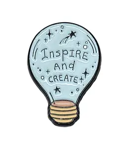 Inspire and Create Lightbulb Enamel Magnetic Needle Minder ~ Needle Keeper - Cross Stitch Embroidery Needlepoint Sewing Accessory Notion