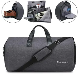 Durable Multi-pocket Travel Bag, 2 in 1 Hanging & Foldable Suit Bag, Large Capacity Duffel Multifunctional Gym Lightweight Portable Travel Storage Bag, Travel Essentials for Men Women Business