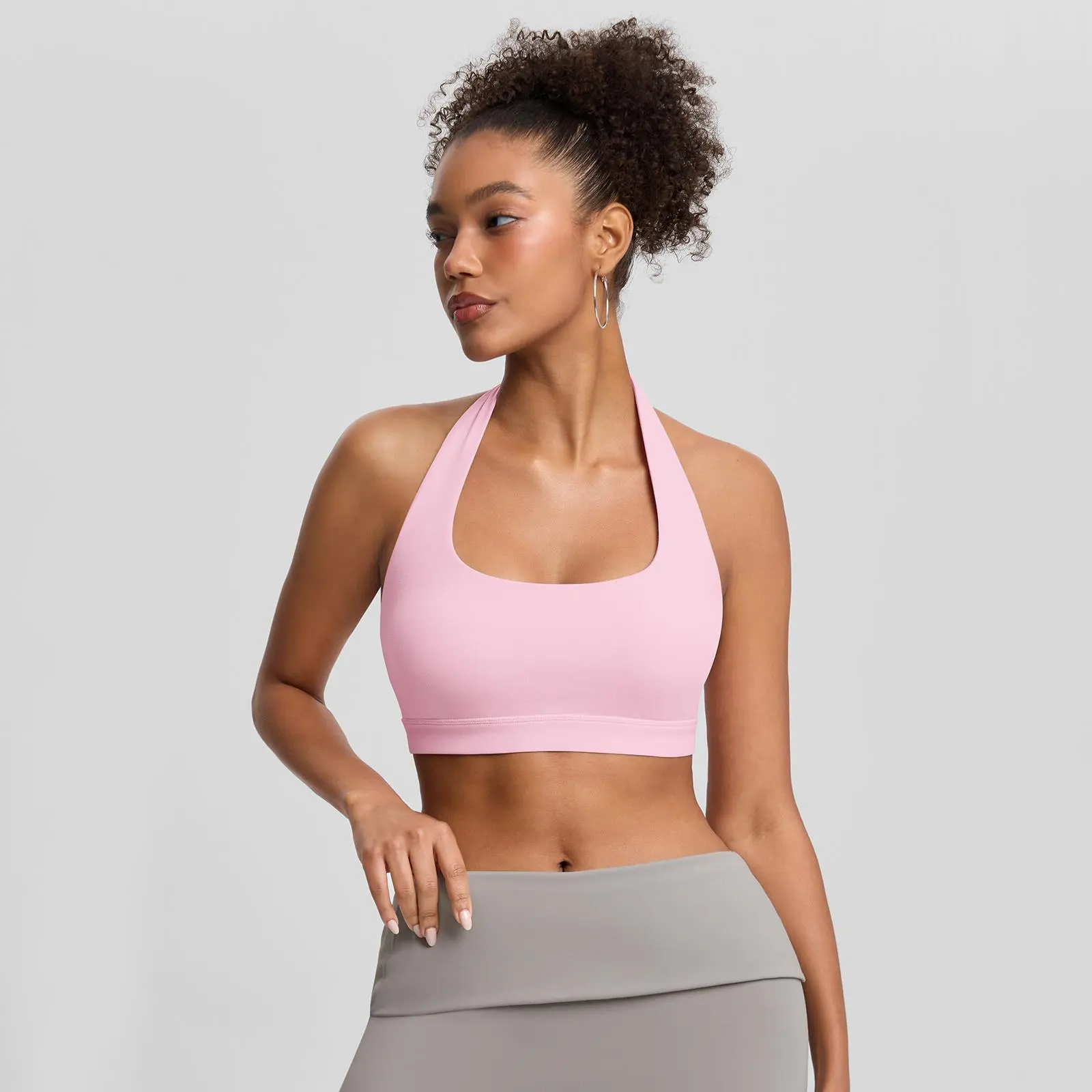 BRXL 【Discount for live】Halter Sports Bras for Women Adjustable Built in Bra Low Impact Tops