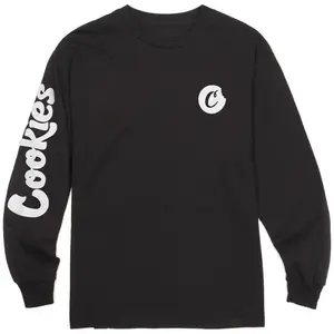 C-Bite Logo COOKIES White Longsleeve Tee, cookies clothing, cookies shirt Sweatshirt Hoodie, men's women clothing clothes merch, Streetwear, Gift For Him & Her