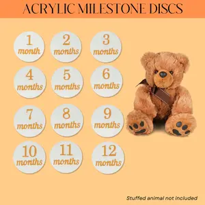 Acrylic Baby Milestone Discs - Pastel Peach