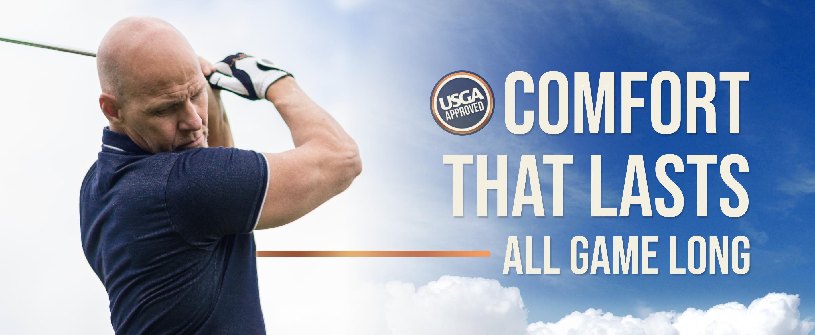 Copper Tech Men's Golf Gloves (2 Pack) - Optimal Joint Support & Comfort With Copper Compression Feature - Breathable & Tacky - Crafted With Fine AAA Leather