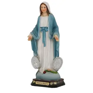 Virgen La Milagrosa 8" Inches Tall Mother Mary Estatua Brand New Religious Decor