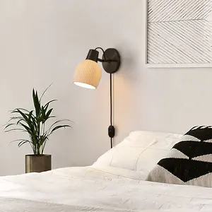 Petaluma Bone Porcelain Wall Sconce - Matte Black, Dimmer