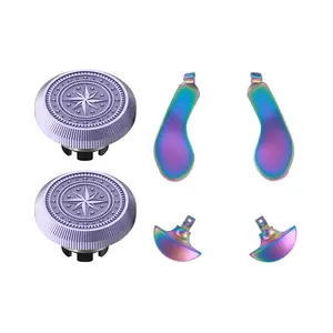 PS5 Edge Elite Controller Metal Thumb Grip Caps | Precision Control Anti-Slip Joystick Mushroom Head Covers | Pro Gaming Accessories for PS5 Wireless Controller