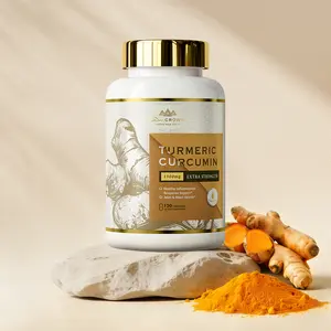 Dr. CROWN Turmeric Curcumin Supplement for Total Wellness with 95% Curcuminoids, Black Pepper & MCT Oil - 120 Capsules